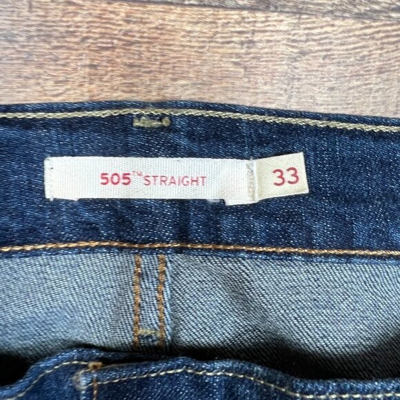 Women's 505 Straight Leg Dark Wash Levi's size 16M - Picture 4 of 7